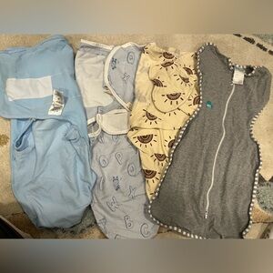 Love to Dream Blue, Yellow, and Gray Kids Pajamas Sleep Sacks